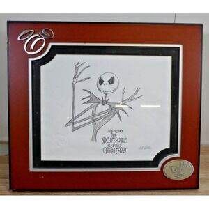 Disney Parks Signed Artist Sketch Tim Burton's The Nightmare Before Christmas